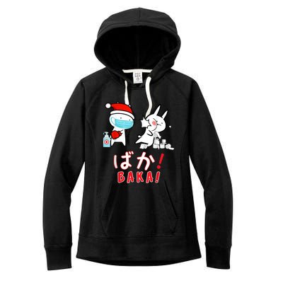 Funny Christmas Pajama, Anime Baka Idiot, Mask Toilet Paper Women's Fleece Hoodie