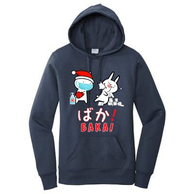 Funny Christmas Pajama, Anime Baka Idiot, Mask Toilet Paper Women's Pullover Hoodie