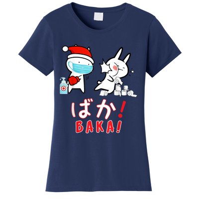 Funny Christmas Pajama, Anime Baka Idiot, Mask Toilet Paper Women's T-Shirt