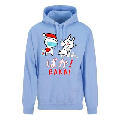 Funny Christmas Pajama, Anime Baka Idiot, Mask Toilet Paper Unisex Surf Hoodie