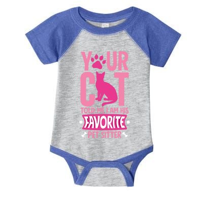 Funyn Cat Pet Sitting Watcher Pet Sitter Gift Infant Baby Jersey Bodysuit