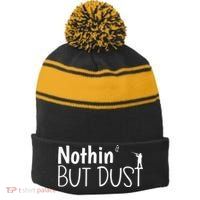 Funny Clay Pigeon Shooting Trap Shooting Skeet Shooter Stripe Pom Pom Beanie