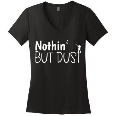 Funny Clay Pigeon Shooting Trap Shooting Skeet Shooter Women's V-Neck T-Shirt