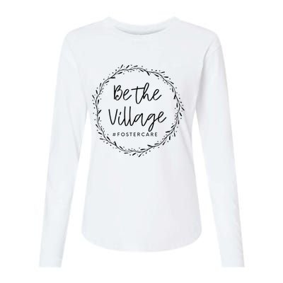 Foster Care Parents Be The Village Adoption Foster Mom Dad Womens Cotton Relaxed Long Sleeve T-Shirt