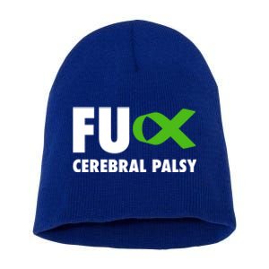 Fu Cerebral Palsy Green Ribbon Gift Cerebral Palsy Cute Gift Short Acrylic Beanie