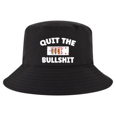 Funny Card Player Pitch Quit The Bullshit Cool Comfort Performance Bucket Hat