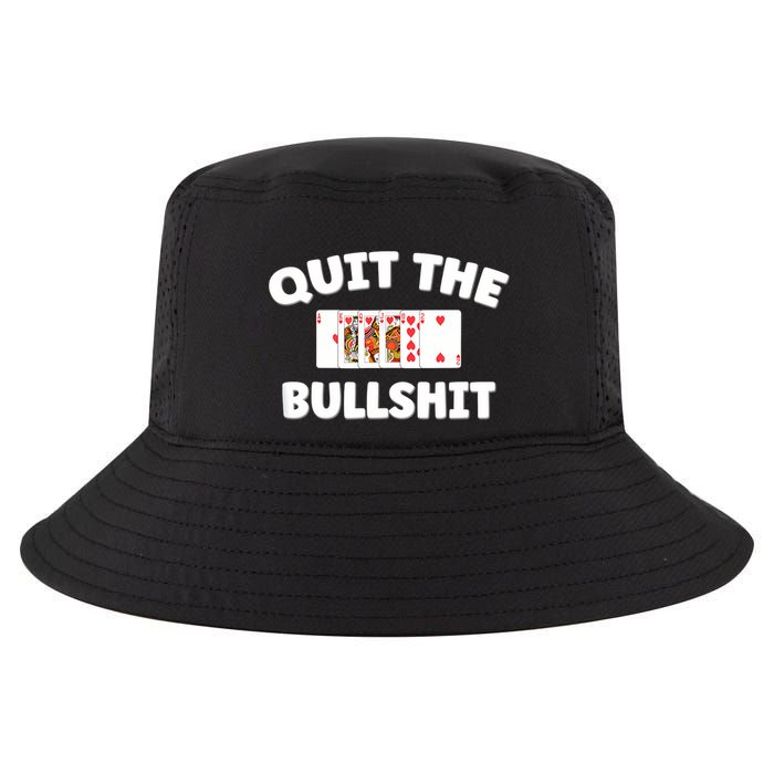 Funny Card Player Pitch Quit The Bullshit Cool Comfort Performance Bucket Hat