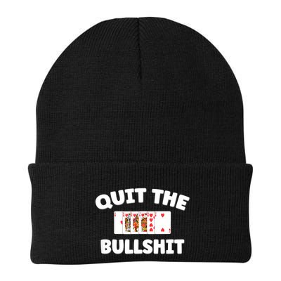 Funny Card Player Pitch Quit The Bullshit Beanie