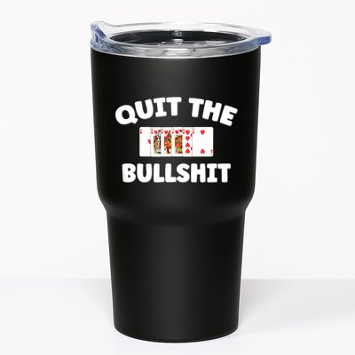Funny Card Player Pitch Quit The Bullshit Tumbler