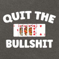Funny Card Player Pitch Quit The Bullshit Cotton Canvas Backpack
