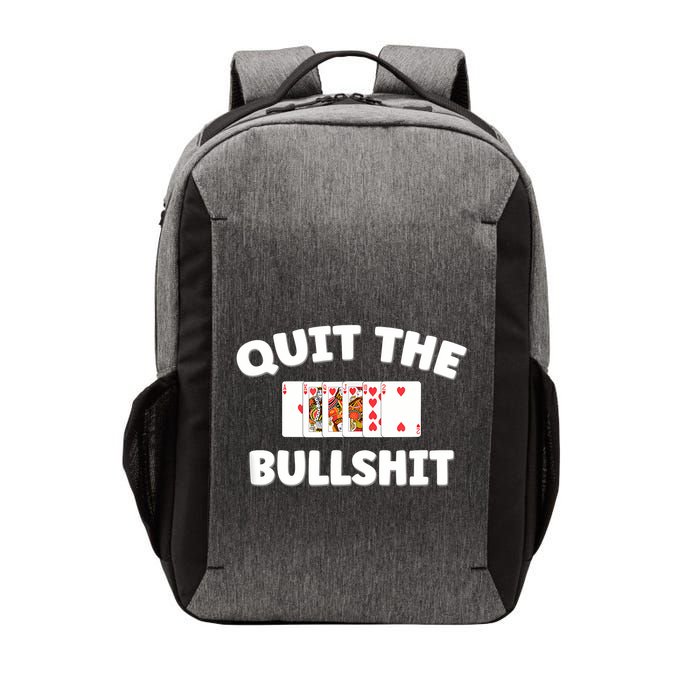 Funny Card Player Pitch Quit The Bullshit Vector Backpack