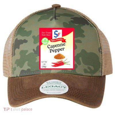 Funny Cayenne Pepper Condiment Holiday Spice Group Costumes Gift Legacy Tie Dye Trucker Hat