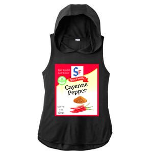 Funny Cayenne Pepper Condiment Holiday Spice Group Costumes Gift Ladies PosiCharge Tri-Blend Wicking Draft Hoodie Tank