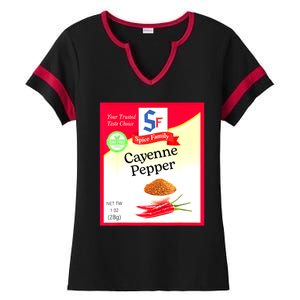 Funny Cayenne Pepper Condiment Holiday Spice Group Costumes Gift Ladies Halftime Notch Neck Tee