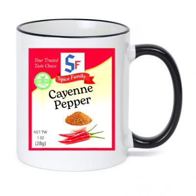 Funny Cayenne Pepper Condiment Holiday Spice Group Costumes Gift 11oz Black Color Changing Mug