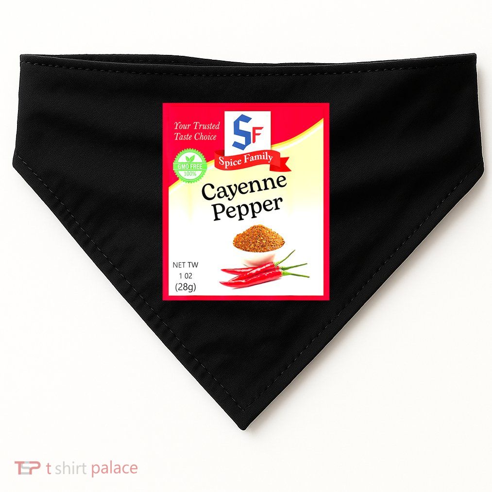 Funny Cayenne Pepper Condiment Holiday Spice Group Costumes Gift USA-Made Doggie Bandana