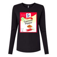 Funny Cayenne Pepper Condiment Holiday Spice Group Costumes Gift Womens Cotton Relaxed Long Sleeve T-Shirt