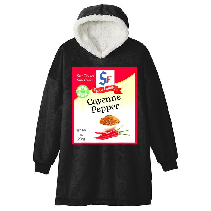 Funny Cayenne Pepper Condiment Holiday Spice Group Costumes Gift Hooded Wearable Blanket