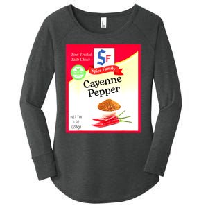 Funny Cayenne Pepper Condiment Holiday Spice Group Costumes Gift Women's Perfect Tri Tunic Long Sleeve Shirt