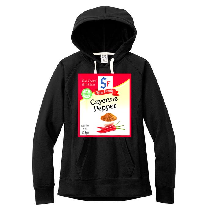 Funny Cayenne Pepper Condiment Holiday Spice Group Costumes Gift Women's Fleece Hoodie