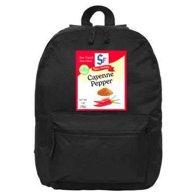 Funny Cayenne Pepper Condiment Holiday Spice Group Costumes Gift 16 in Basic Backpack
