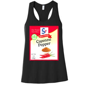 Funny Cayenne Pepper Condiment Holiday Spice Group Costumes Gift Women's Racerback Tank