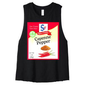 Funny Cayenne Pepper Condiment Holiday Spice Group Costumes Gift Women's Racerback Cropped Tank