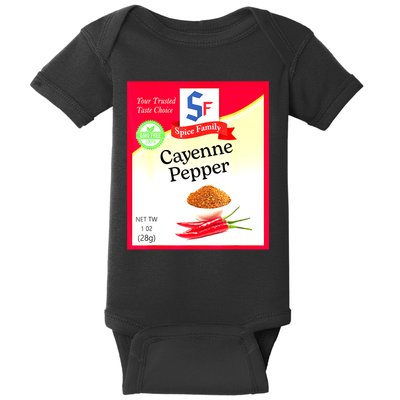 Funny Cayenne Pepper Condiment Holiday Spice Group Costumes Gift Baby Bodysuit