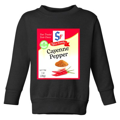 Funny Cayenne Pepper Condiment Holiday Spice Group Costumes Gift Toddler Sweatshirt