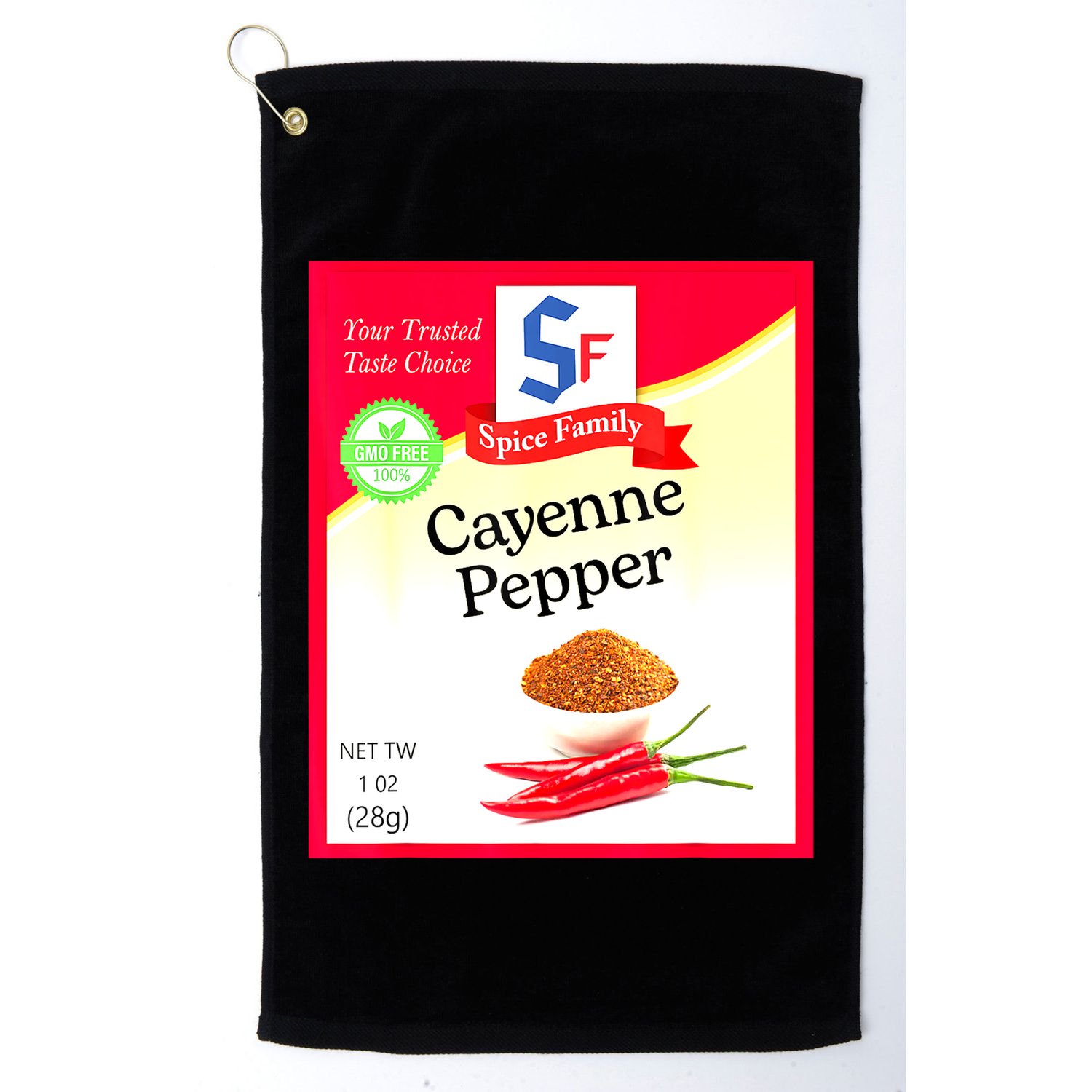 Funny Cayenne Pepper Condiment Holiday Spice Group Costumes Gift Golf Towel