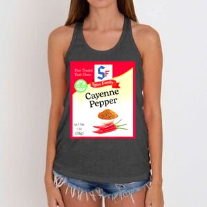 Funny Cayenne Pepper Condiment Holiday Spice Group Costumes Gift Women's Knotted Racerback Tank