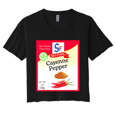 Funny Cayenne Pepper Condiment Holiday Spice Group Costumes Gift Crop Top