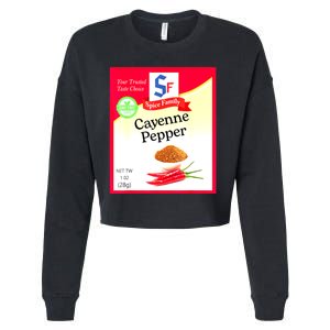 Funny Cayenne Pepper Condiment Holiday Spice Group Costumes Gift Cropped Pullover Crew