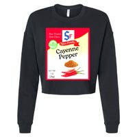 Funny Cayenne Pepper Condiment Holiday Spice Group Costumes Gift Cropped Pullover Crew