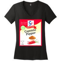 Funny Cayenne Pepper Condiment Holiday Spice Group Costumes Gift Women's V-Neck T-Shirt