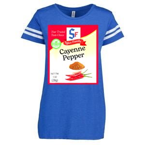 Funny Cayenne Pepper Condiment Holiday Spice Group Costumes Gift Enza Ladies Jersey Football T-Shirt