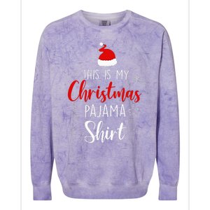 Funny Christmas Pj Pajama Women Pjs For Family Colorblast Crewneck Sweatshirt