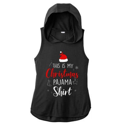 Funny Christmas Pj Pajama Women Pjs For Family Ladies PosiCharge Tri-Blend Wicking Draft Hoodie Tank