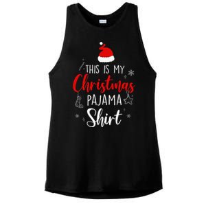 Funny Christmas Pj Pajama Women Pjs For Family Ladies PosiCharge Tri-Blend Wicking Tank