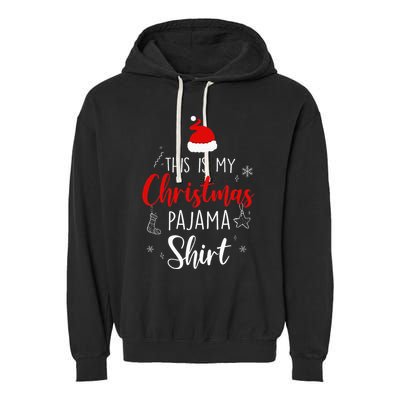 Funny Christmas Pj Pajama Women Pjs For Family Garment-Dyed Fleece Hoodie