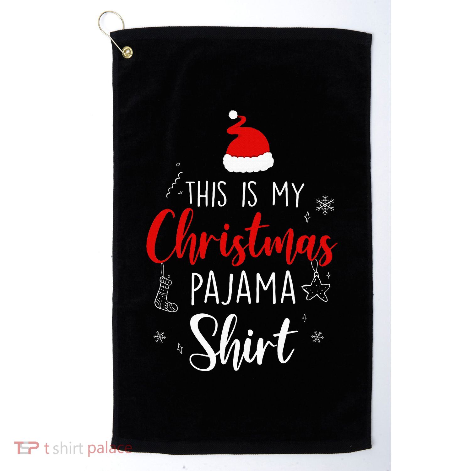 Funny Christmas Pj Pajama Women Pjs For Family Golf Towel