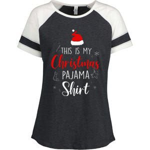 Funny Christmas Pj Pajama Women Pjs For Family Enza Ladies Jersey Colorblock Tee