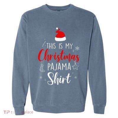 Funny Christmas Pj Pajama Women Pjs For Family Garment-Dyed Sweatshirt