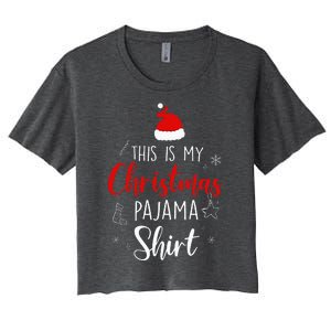 Funny Christmas Pj Pajama Women Pjs For Family Women's Crop Top Tee