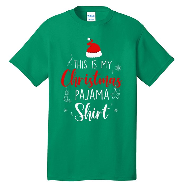 Funny Christmas Pj Pajama Women Pjs For Family Tall T-Shirt