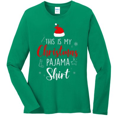 Funny Christmas Pj Pajama Women Pjs For Family Ladies Long Sleeve Shirt