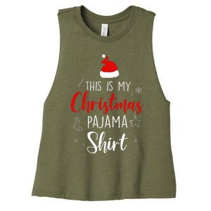 Funny Christmas Pj Pajama Women Pjs For Family Women's Racerback Cropped Tank