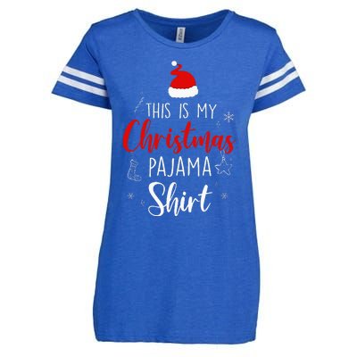 Funny Christmas Pj Pajama Women Pjs For Family Enza Ladies Jersey Football T-Shirt