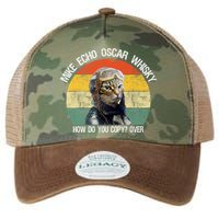 Funny Cat Pilot Mike Echo Oscar Whisky How Do You Copy Meow Legacy Tie Dye Trucker Hat