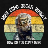 Funny Cat Pilot Mike Echo Oscar Whisky How Do You Copy Meow Ladies PosiCharge Tri-Blend Wicking Tank